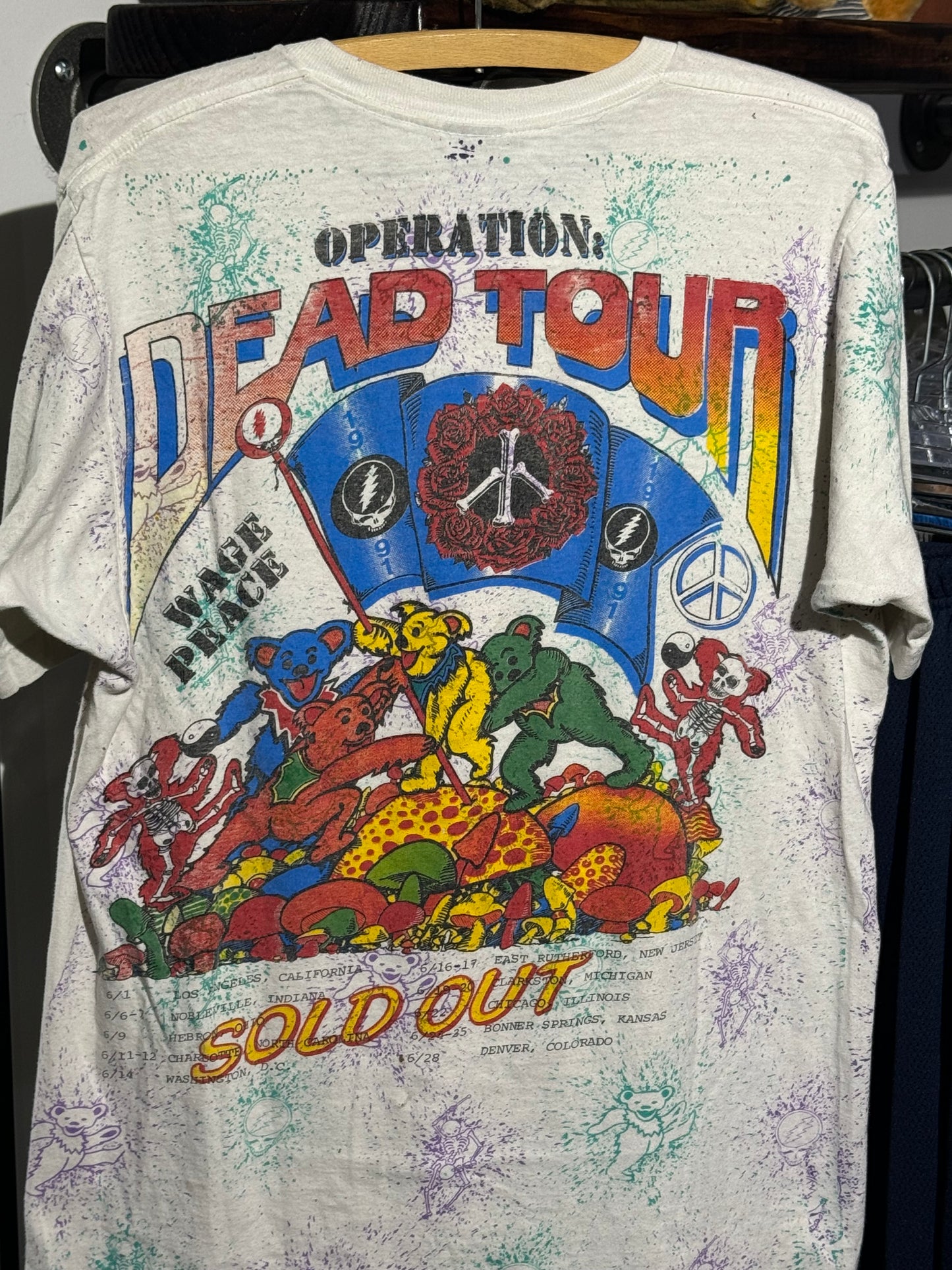 1991 Grateful Dead “Operation Dead” tour shirt size Large