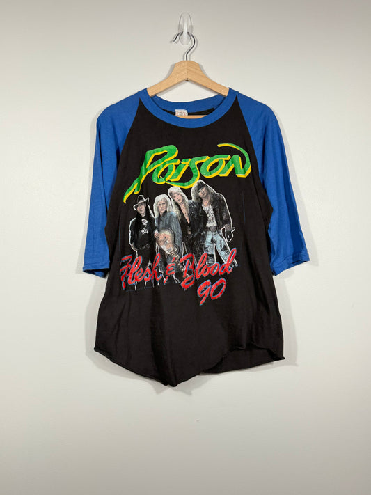 1990 Poison Flesh and Blood Tour Shirt