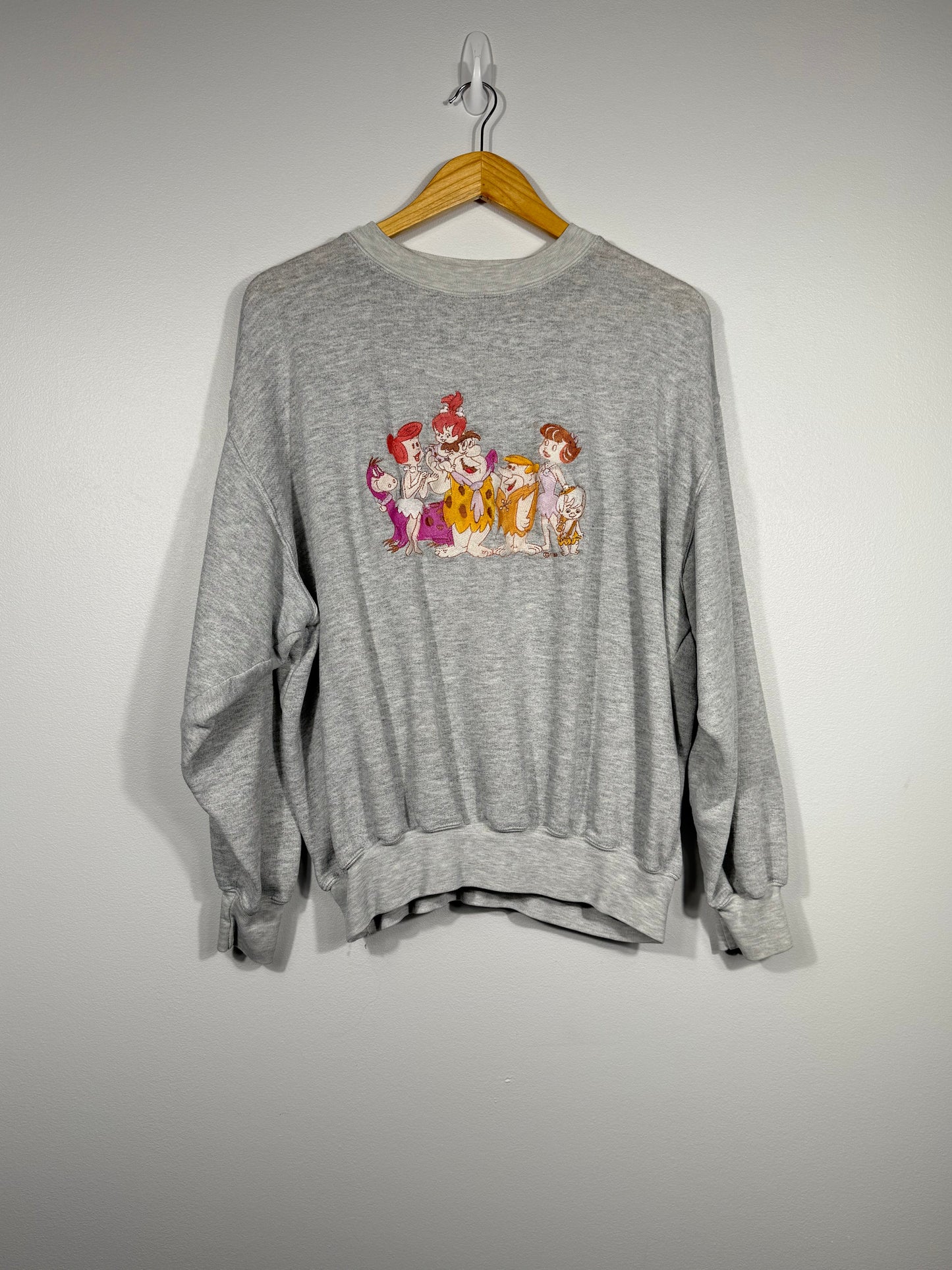 Flintstone Embroidered Crewneck 90s