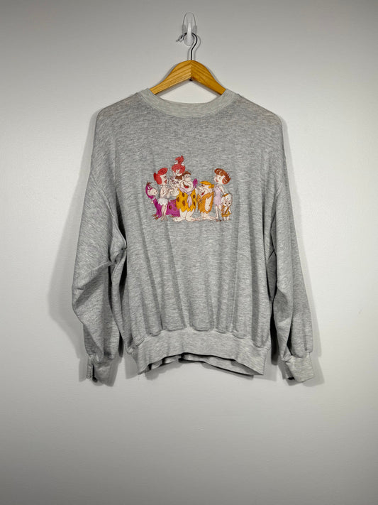 Flintstone Embroidered Crewneck 90s