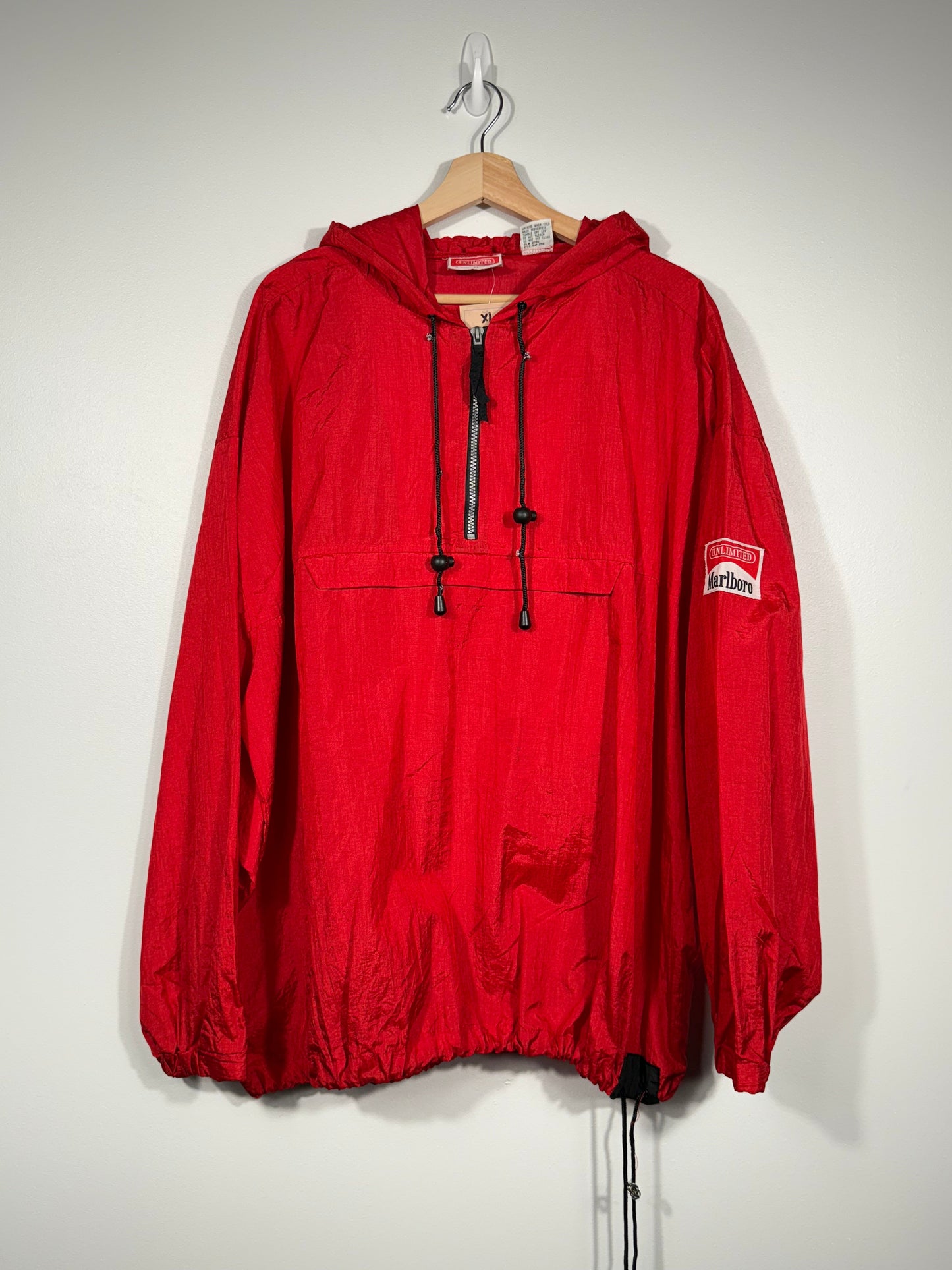 Marlboro Windbreaker Quarter Zip Jacket 90s