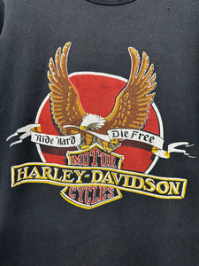 1970s Harley Davidson Ride Hard Die Free shirt size S