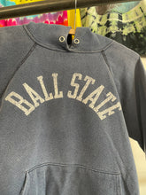 Load image into Gallery viewer, 1970s Champion Blue Bar Ball State University hoodie size S
