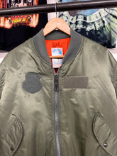 Load image into Gallery viewer, 1980s MA-1 Military Bomber jacket size L