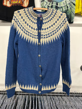 Load image into Gallery viewer, 1970s Sundt Norway Fair Isle wool cardigan size L