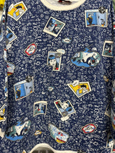 Load image into Gallery viewer, 1980s Comic book print 3/4 sleeve sweatshirt size M