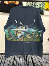 Load image into Gallery viewer, 1990s Underwater World Singapore Fish wrap around print shirt size L