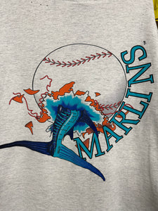 1990s Florida Marlins double sided shirt size L