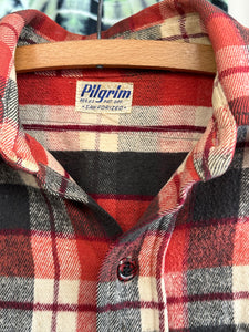 1940s Pilgrim Sanforized plaid flannel size L