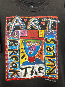 1990s Fred Babb—Art: Break the Rules shirt size XL