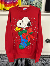 Load image into Gallery viewer, 1990s Snoopy stocking sweatshirt size L