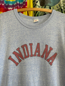 1980s Indiana University champion heather blue shirt size L
