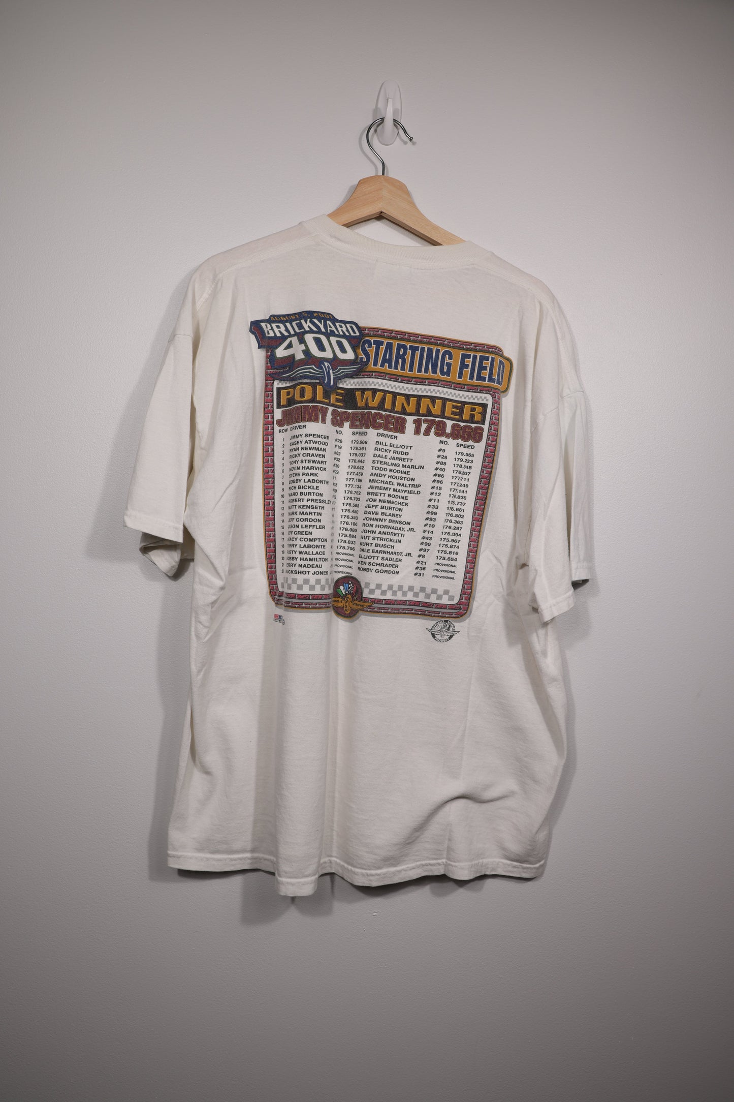 2001 Brickyard 400 NASCAR Shirt